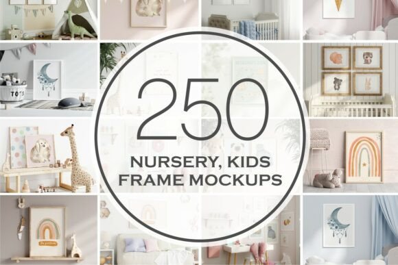 Download Kids Nursery Frame Mockup Bundle - Nursery frame Collection