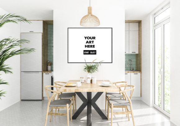 Download Frame Mockup Kitchen Dinig Room - Premium Bundle