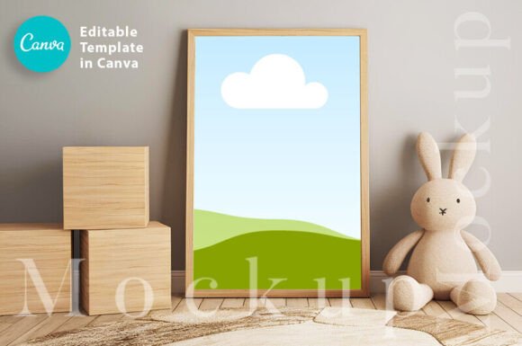Download Canva Nursery Frame Mockup, Kids Room - Nursery frame Collection